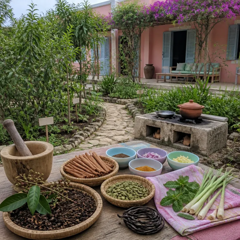 A Zanzibari cooking lesson at the hotel: what you learn when the chef walks you through the spice garden first